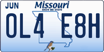 MO license plate OL4E8H