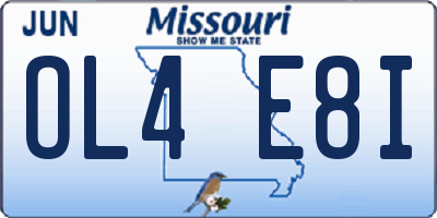 MO license plate OL4E8I