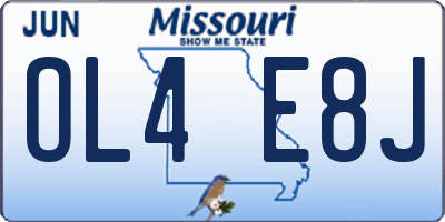 MO license plate OL4E8J