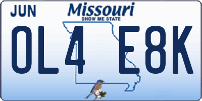 MO license plate OL4E8K