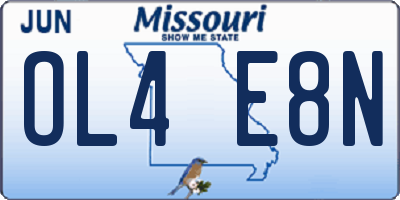 MO license plate OL4E8N