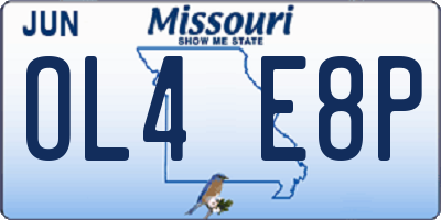 MO license plate OL4E8P