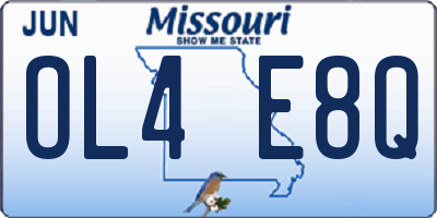MO license plate OL4E8Q