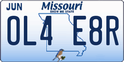 MO license plate OL4E8R