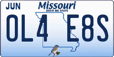 MO license plate OL4E8S