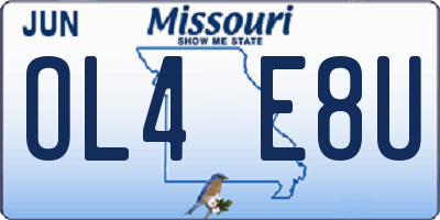MO license plate OL4E8U