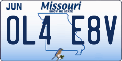 MO license plate OL4E8V
