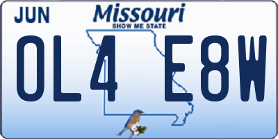 MO license plate OL4E8W