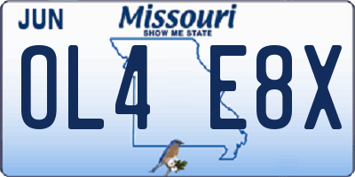 MO license plate OL4E8X