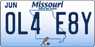 MO license plate OL4E8Y