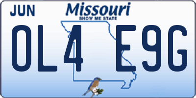 MO license plate OL4E9G