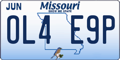 MO license plate OL4E9P
