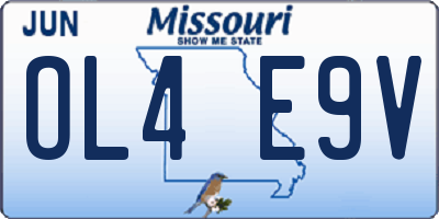 MO license plate OL4E9V