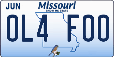 MO license plate OL4F0O
