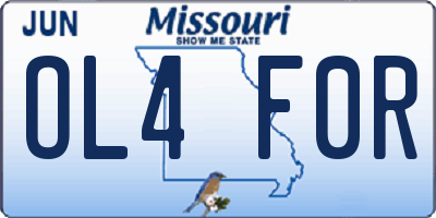 MO license plate OL4F0R