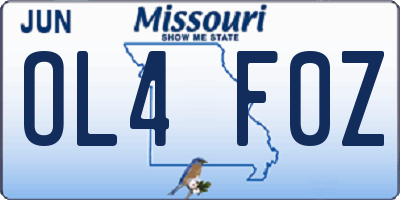 MO license plate OL4F0Z