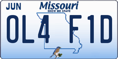 MO license plate OL4F1D