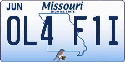 MO license plate OL4F1I