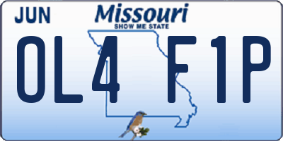 MO license plate OL4F1P