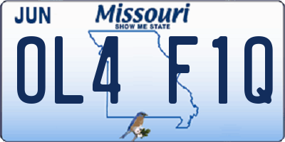MO license plate OL4F1Q