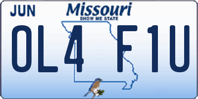 MO license plate OL4F1U