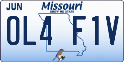 MO license plate OL4F1V