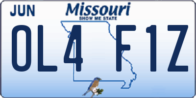 MO license plate OL4F1Z