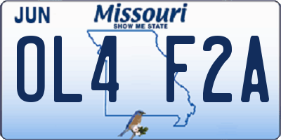 MO license plate OL4F2A