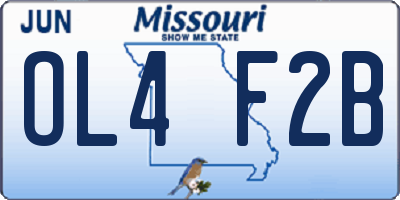 MO license plate OL4F2B