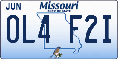MO license plate OL4F2I