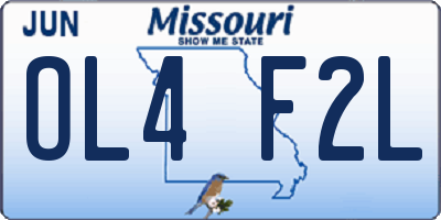 MO license plate OL4F2L