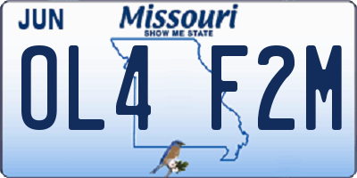 MO license plate OL4F2M