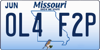 MO license plate OL4F2P