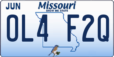 MO license plate OL4F2Q