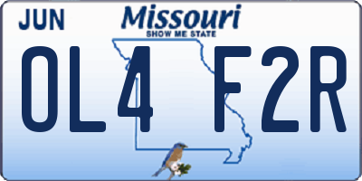 MO license plate OL4F2R
