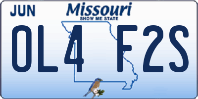 MO license plate OL4F2S