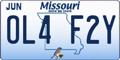 MO license plate OL4F2Y