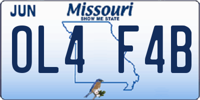 MO license plate OL4F4B