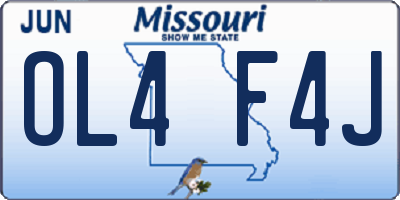 MO license plate OL4F4J