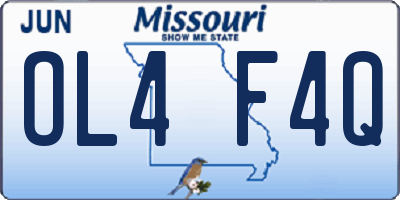MO license plate OL4F4Q