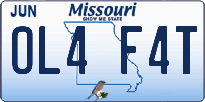 MO license plate OL4F4T