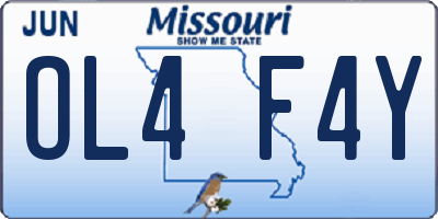 MO license plate OL4F4Y