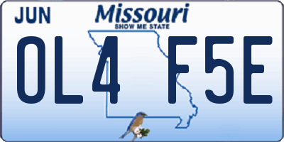 MO license plate OL4F5E