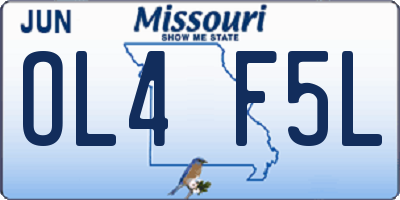 MO license plate OL4F5L