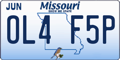 MO license plate OL4F5P
