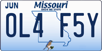 MO license plate OL4F5Y