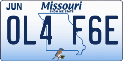 MO license plate OL4F6E