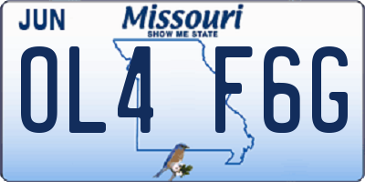MO license plate OL4F6G