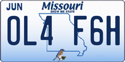 MO license plate OL4F6H