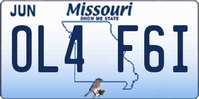 MO license plate OL4F6I